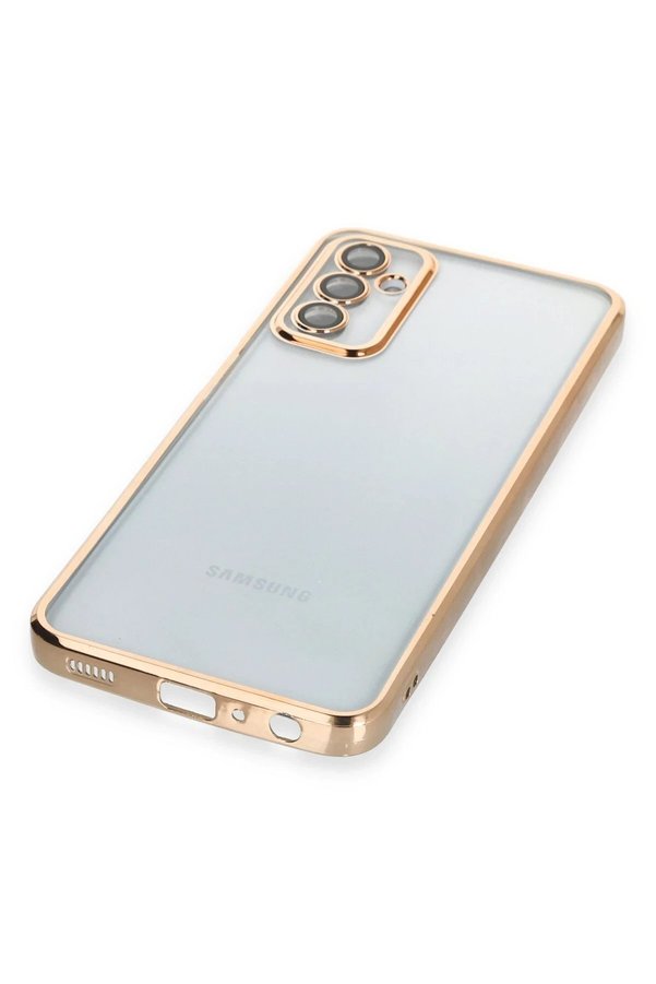 Samsung Galaxy M23 Kılıf Lensli̇ Si̇li̇kon - Gold - Dropx3589-6637