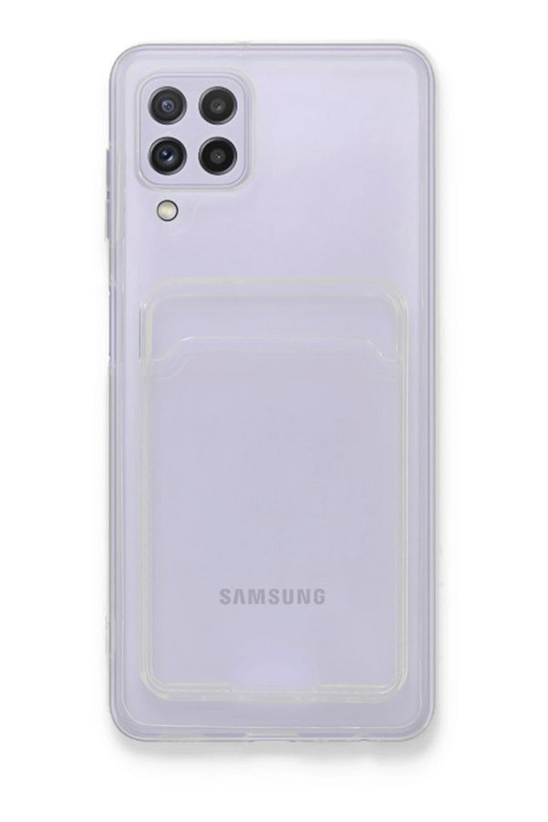 Samsung Galaxy A22 Kılıf Kart Şeffaf Si̇li̇kon - Şeffaf - Dropx8993-3174