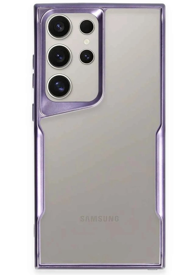Samsung Galaxy S25 Ultra Kılıf Boyi̇ Si̇li̇kon Kapak - Deri̇n Mor - Dropx7202-6344