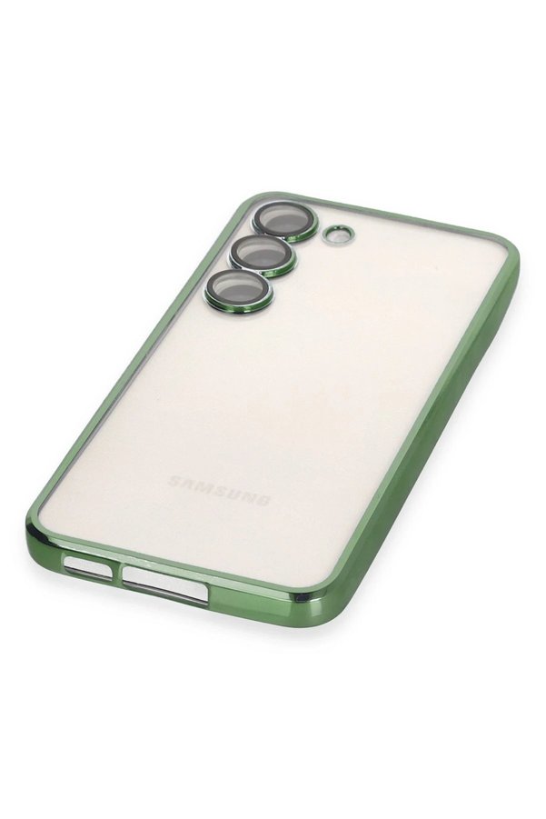 Samsung Galaxy S23 Kılıf Lensli̇ Si̇li̇kon - Yeşi̇l - Dropx4795-4838