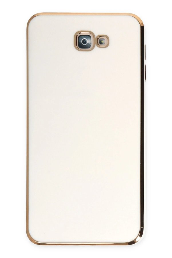 CepteToptan Samsung Galaxy J7 Prime Kılıf Volet Silikon - Beyaz - DROPX9161-7285