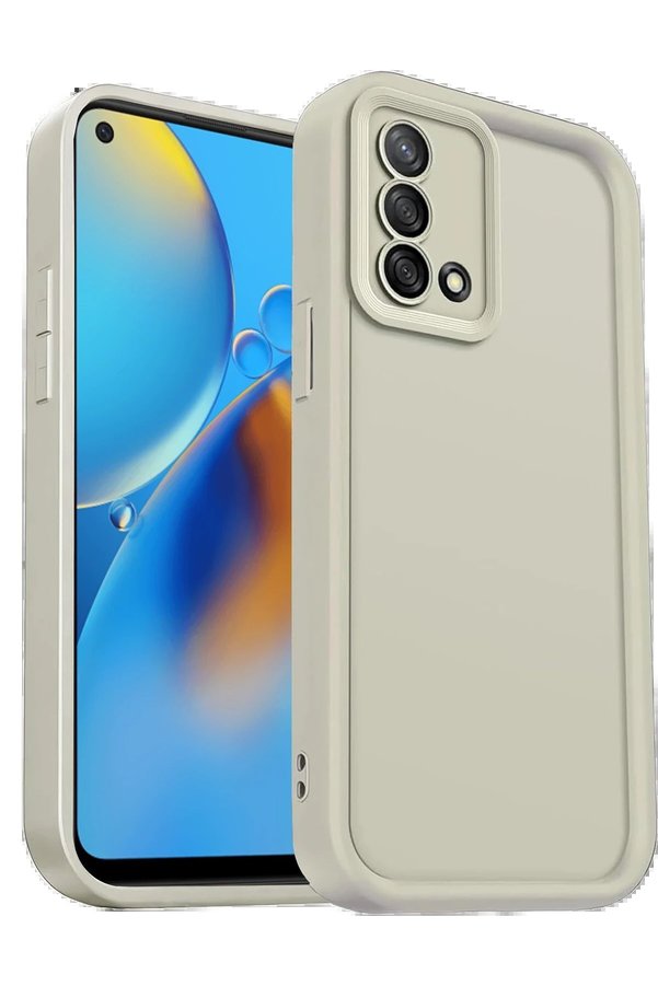CepteToptan Oppo A74 4G Kılıf Viera Silikon - Krem - DROPX4509-2939