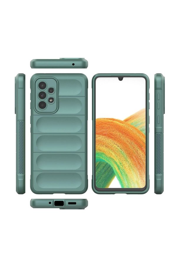 Samsung Galaxy A33 5G Kılıf Opti̇mum Si̇li̇kon - Koyu Yeşi̇l - Dropx9818-9641