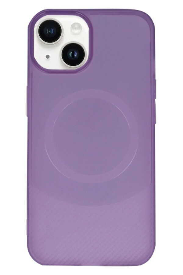 İphone 14 Kılıf Maya Karbon Kapak - Mürdüm - Dropx4409-8047
