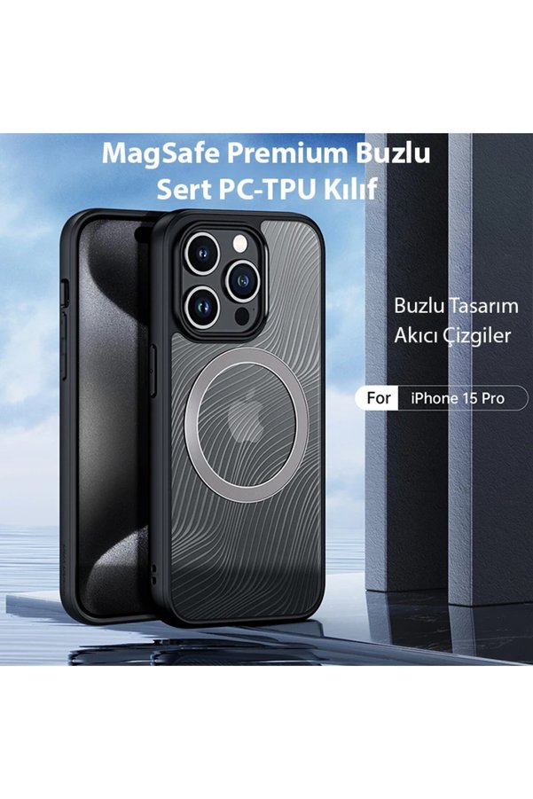 Dux Duci̇s İphone 15 Pro Ai̇mo Seri̇es Magsafe Premi̇um Buzlu Sert Pc-Tpu Kılıf-(1 - Dropx2512-7091