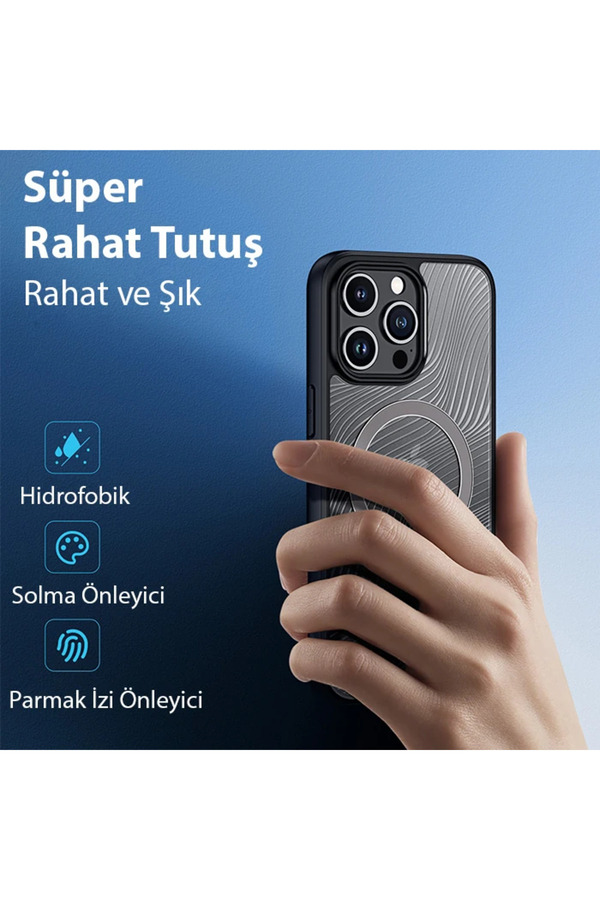 Dux Duci̇s İphone 15 Pro Ai̇mo Seri̇es Magsafe Premi̇um Buzlu Sert Pc-Tpu Kılıf-(1 - Dropx2512-7091