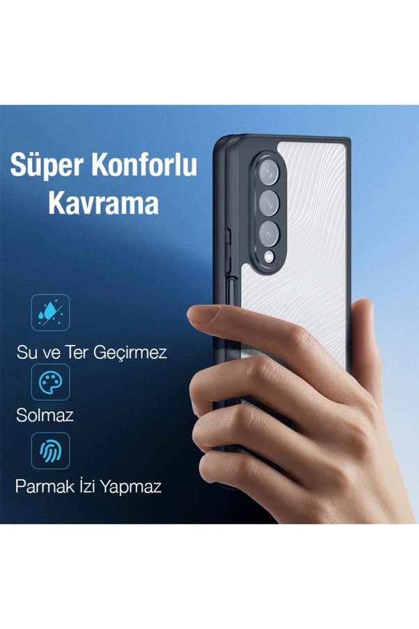 Dux Duci̇s Samsung Z Fold4 5G Ai̇mo Seri̇es Premi̇um Buzlu Sert Pc-Tpu Kılıf-(1903 - Dropx7521-7095