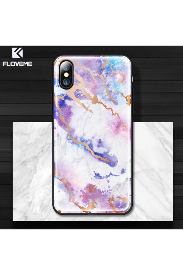 Floveme İphone X Xs Mermer Desenli̇ Premi̇um Si̇li̇kon Kılıf-(1903) - Dropx7275-3331