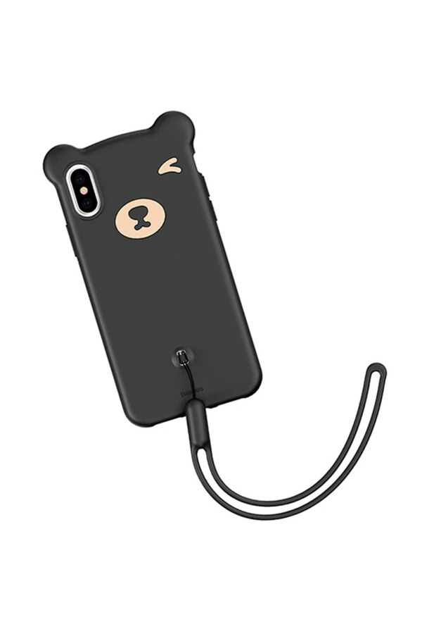 Ethab Giyim İphone Xs Max Bear Sevimli Ayı Figür Soft Silikon Kılıf-(5775) - Glst7896-4187