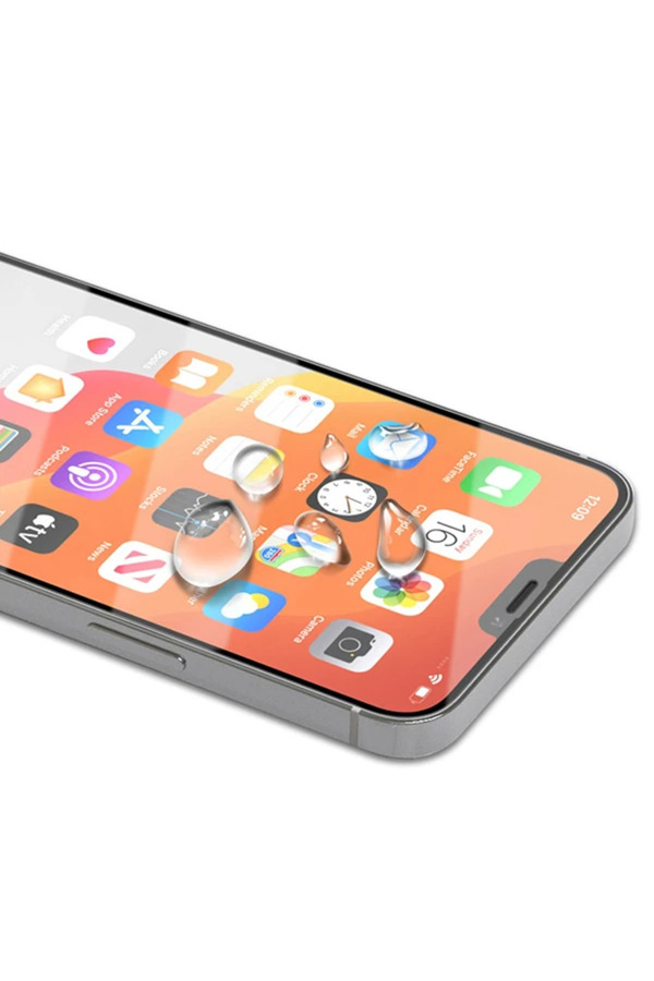 Geneloem İphone 12/ 12 Pro 6.1 Full Glue Tempered Cam Ekran Koruyucu Full Kaplama-(5775) - Korbx8462-8650