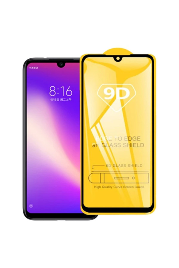 Geneloem Redmi Note 7 9D Full Glue Tempered Cam Ekran Koruyucu-(5775) - Korbx6431-3993