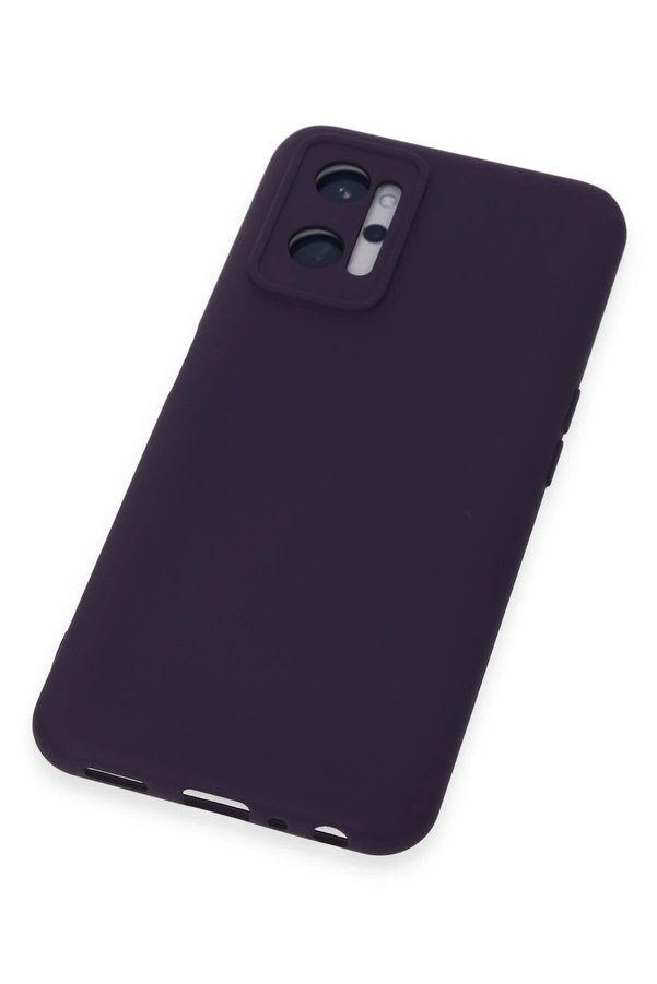 Realme 9İ 4G Kılıf Nano İçi̇ Kadi̇fe Si̇li̇kon - Mor - Dropx5338-1878