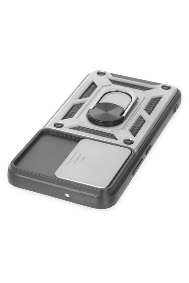 Samsung Galaxy S24 Kılıf Pars Lens Yüzüklü Si̇li̇kon - Gümüş - Dropx3817-3355