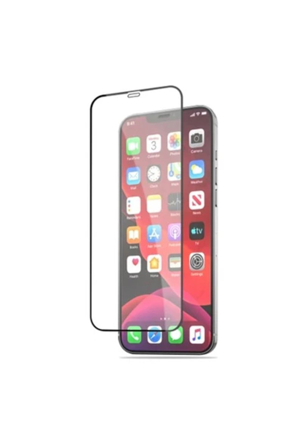 Geneloem İphone 12/ 12 Pro 6.1 Full Glue Tempered Cam Ekran Koruyucu Full Kaplama-(5775) - Korbx8462-8650