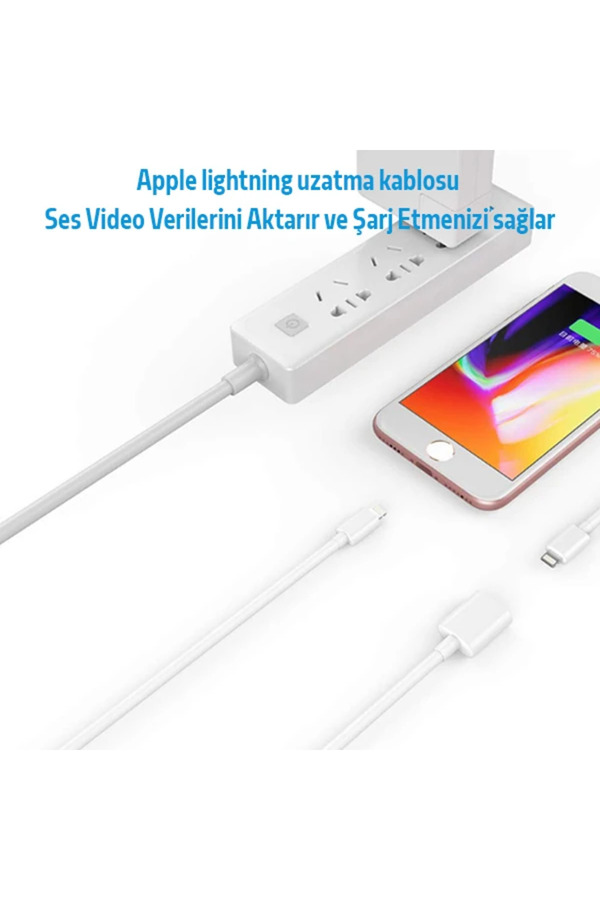Ethab Giyim Ally İphone Lightning Uzatma Kablosu 2 Metre-(5775) - Glst7638-3910