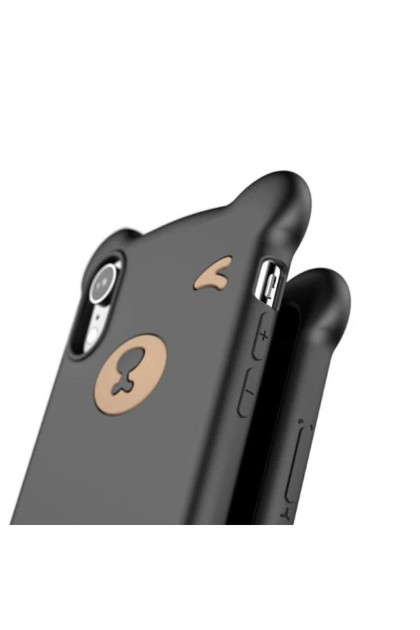 Ethab Giyim İphone Xs Max Bear Sevimli Ayı Figür Soft Silikon Kılıf-(5775) - Glst7896-4187