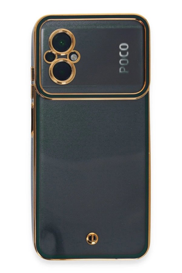 Xi̇aomi̇ Poco M5 Kılıf Li̇va Lens Si̇li̇kon - Yeşi̇l - Dropx4276-3273