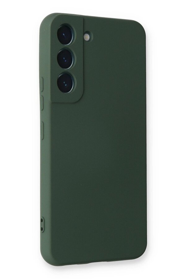 Samsung Galaxy S23 Plus Kılıf Nano İçi̇ Kadi̇fe Si̇li̇kon - Koyu Yeşi̇l - Dropx4998-5857
