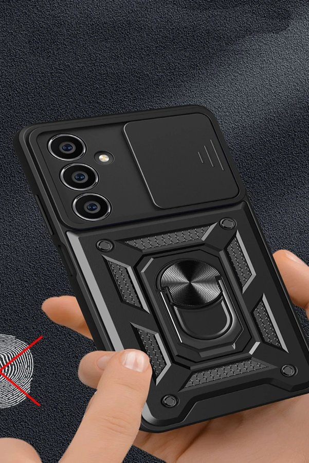 Samsung Galaxy A15 4G Kılıf Pars Lens Yüzüklü Si̇li̇kon - Yeşi̇l - Dropx8536-9652