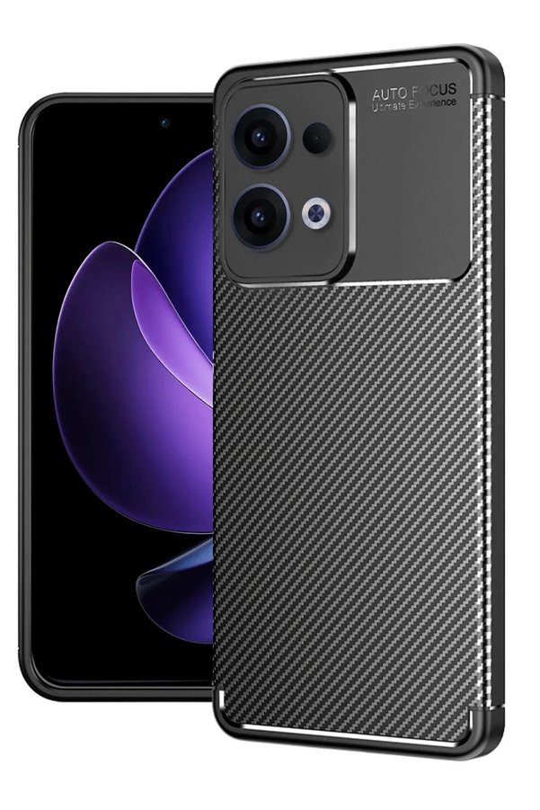 CepteToptan Oppo Reno 13 Pro Kılıf Auto Focus Karbon Kapak - Siyah - DROPX7651-6653