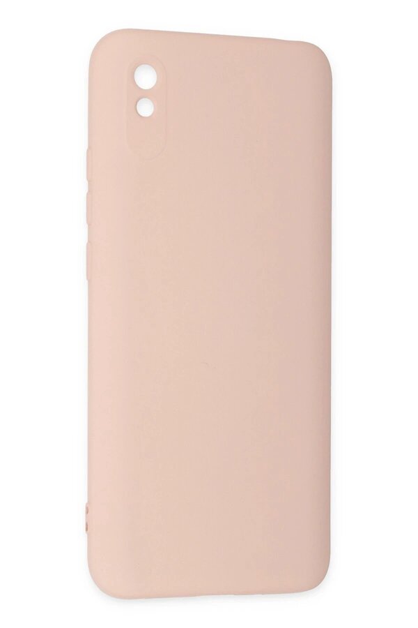 Xi̇aomi̇ Redmi̇ 9A Kılıf Nano İçi̇ Kadi̇fe Si̇li̇kon - Pudra - Dropx8969-9013