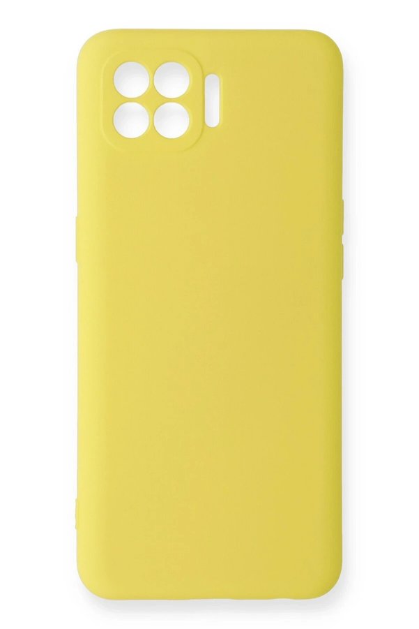 CepteToptan Oppo Reno 4 Lite Kılıf Nano içi Kadife Silikon - Sarı - DROPX9964-8617