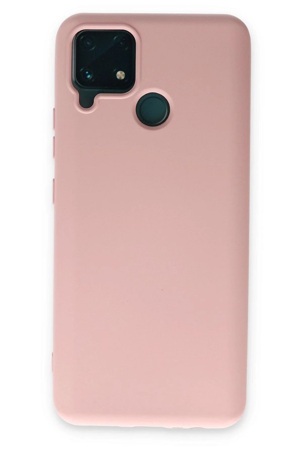 CepteToptan Realme C15 Kılıf Nano içi Kadife Silikon - Pudra - DROPX1558-3577
