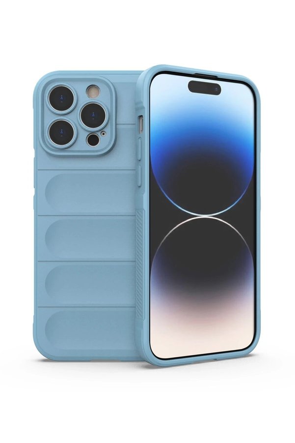 CepteToptan iPhone 14 Pro Kılıf Optimum Silikon - Sky Blue - DROPX4237-3552