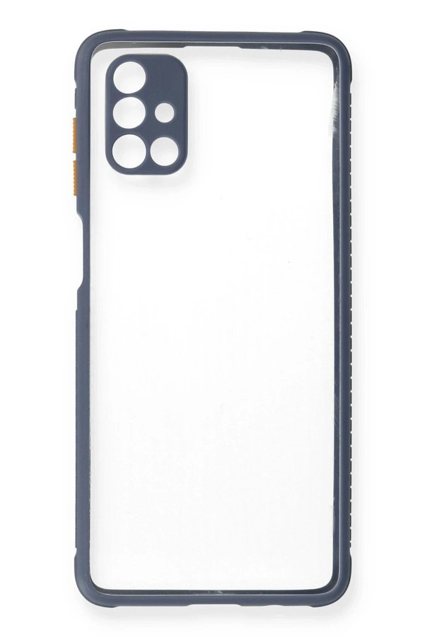 Samsung Galaxy M51 Kılıf Mi̇ami̇ Şeffaf Si̇li̇kon - Gri̇ - Dropx4607-2692