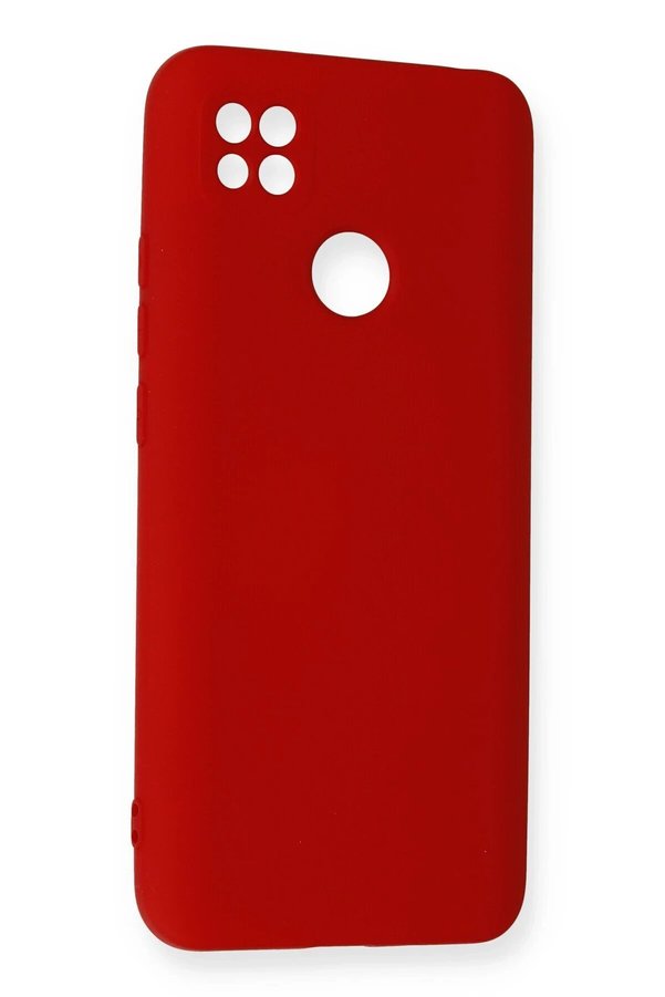 Xi̇aomi̇ Redmi̇ 9C Kılıf Nano İçi̇ Kadi̇fe Si̇li̇kon - Kırmızı - Dropx3391-2649