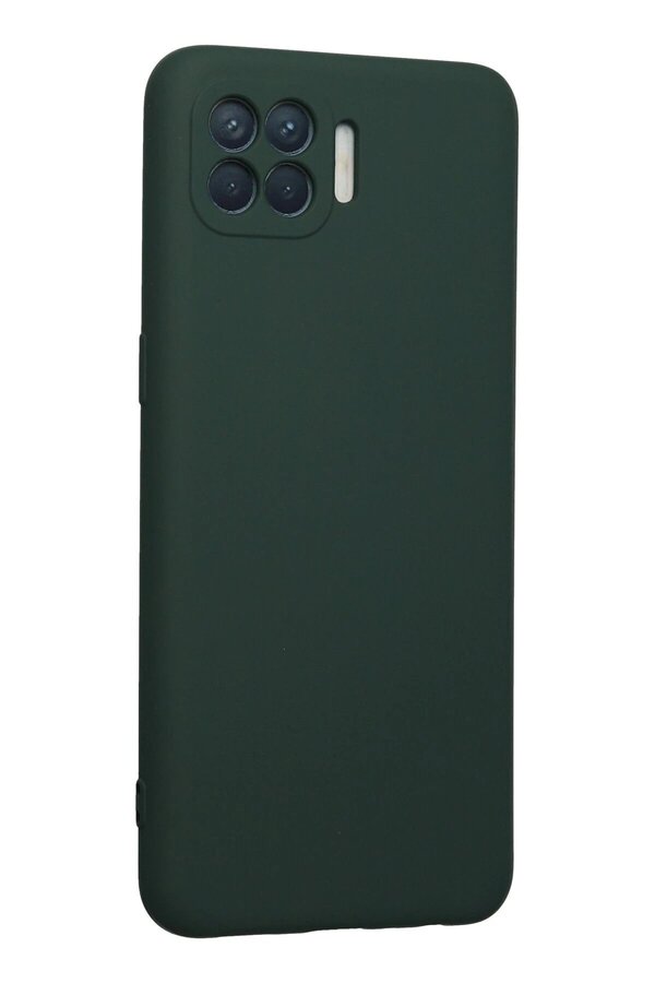 Oppo Reno 4 Li̇te Kılıf Nano İçi̇ Kadi̇fe Si̇li̇kon - Koyu Yeşi̇l - Dropx7382-7347