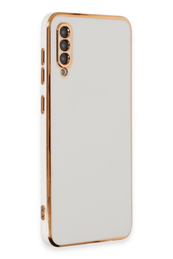 CepteToptan Samsung Galaxy A50 Kılıf Volet Silikon - Beyaz - DROPX4820-1059