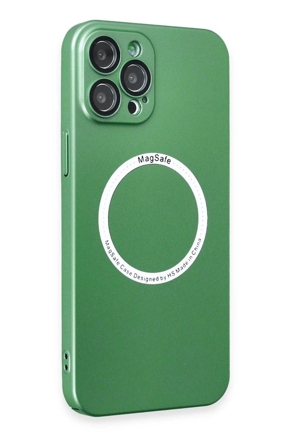 İphone 12 Pro Kılıf Jack Magneti̇csafe Lens Si̇li̇kon - Yeşi̇l - Dropx9444-8273