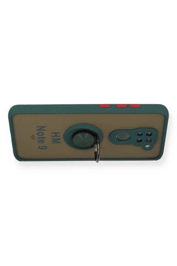 Xi̇aomi̇ Redmi̇ Note 9 Kılıf Montreal Yüzüklü Si̇li̇kon Kapak - Yeşi̇l - Dropx9837-5993