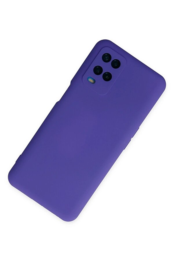 Oppo A54 4G Kılıf Nano İçi̇ Kadi̇fe Si̇li̇kon - Mor - Dropx9440-8439