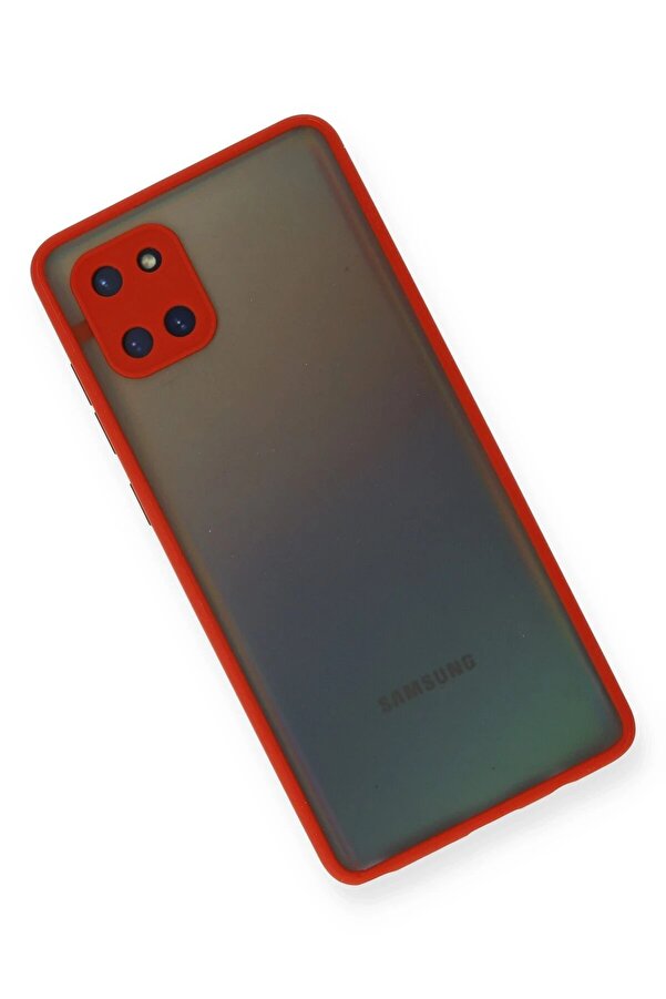 Samsung Galaxy A81 / Note 10 Li̇te Kılıf Montreal Si̇li̇kon Kapak - Kırmızı - Dropx6385-8922