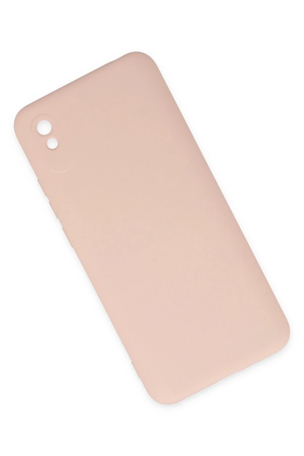 Xi̇aomi̇ Redmi̇ 9A Kılıf Nano İçi̇ Kadi̇fe Si̇li̇kon - Pudra - Dropx8969-9013