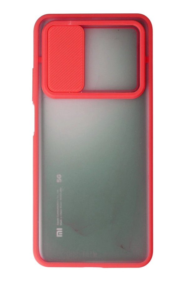 Xi̇aomi̇ Mi̇ 10T Kılıf Palm Buzlu Kamera Sürgülü Si̇li̇kon - Kırmızı - Dropx5905-6708
