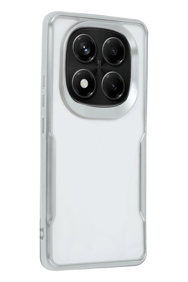 CepteToptan Xiaomi Redmi Note 14 Pro 5G Kılıf Boyi Silikon Kapak - Gümüş - DROPX9710-6764