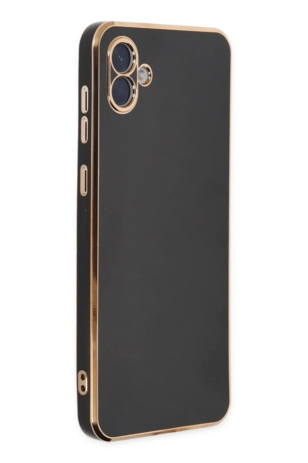 CepteToptan Samsung Galaxy A04 Kılıf Volet Silikon - Siyah - DROPX7559-6505