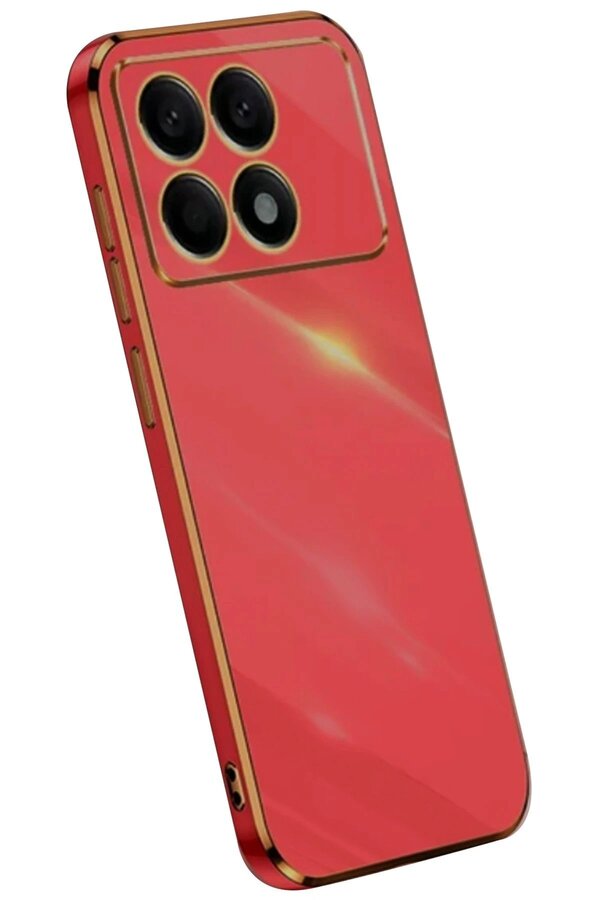 CepteToptan Xiaomi Poco X6 Pro Kılıf Volet Silikon - Kırmızı - DROPX8892-6687