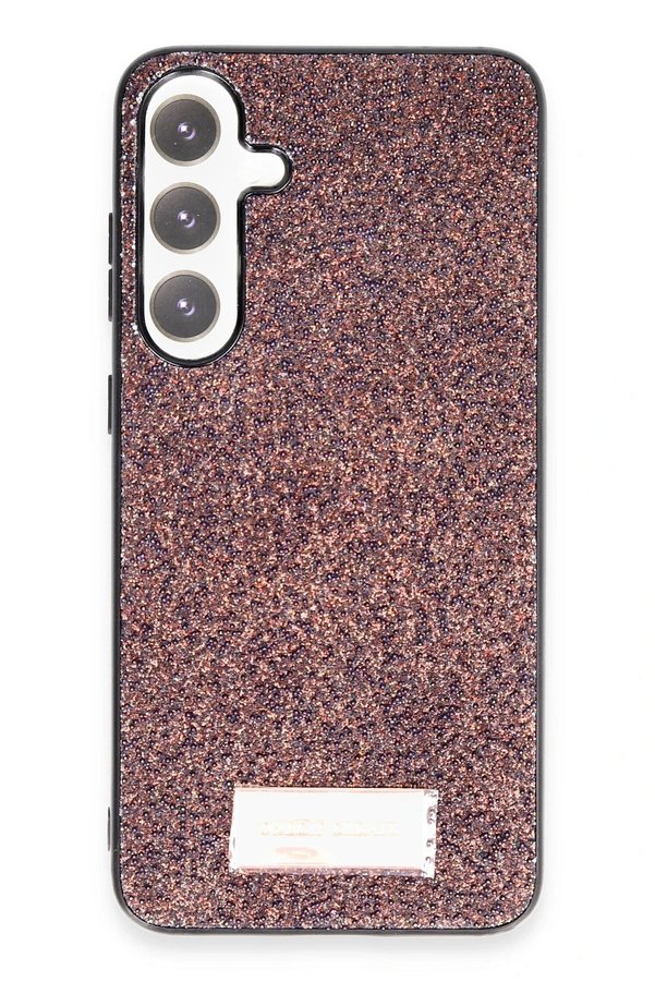 CepteToptan Samsung Galaxy A25 5G Bright Simli Kapak - Derin Mor - DROPX8541-6231