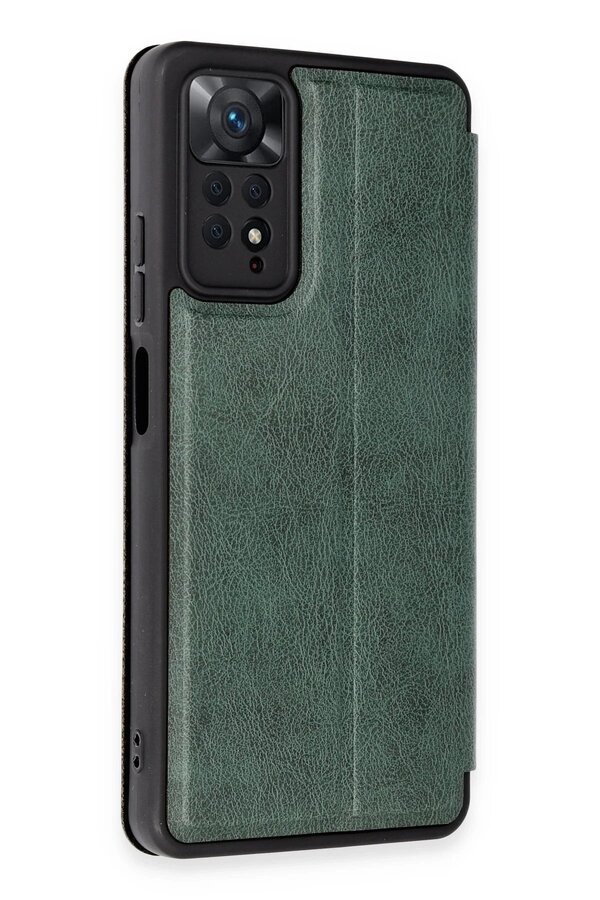Xi̇aomi̇ Redmi̇ Note 12 Pro 4G Kılıf Fli̇p Cover - Koyu Yeşi̇l - Dropx9432-7195