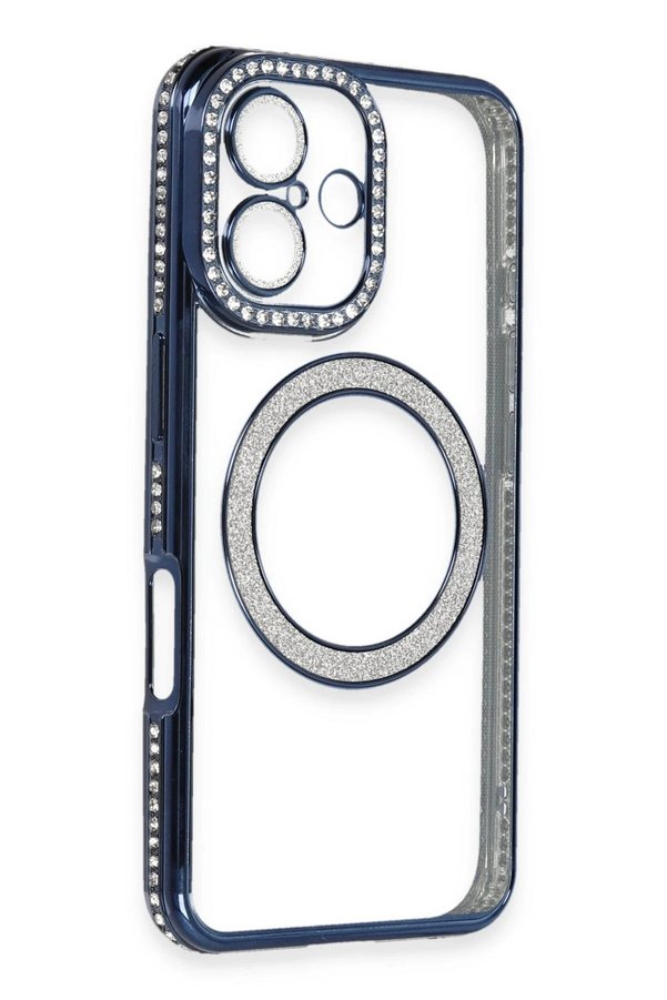 İphone 16 Plus Kılıf Joke Si̇mli̇ Magneti̇csafe Kılıf - Laci̇vert - Dropx2902-2189