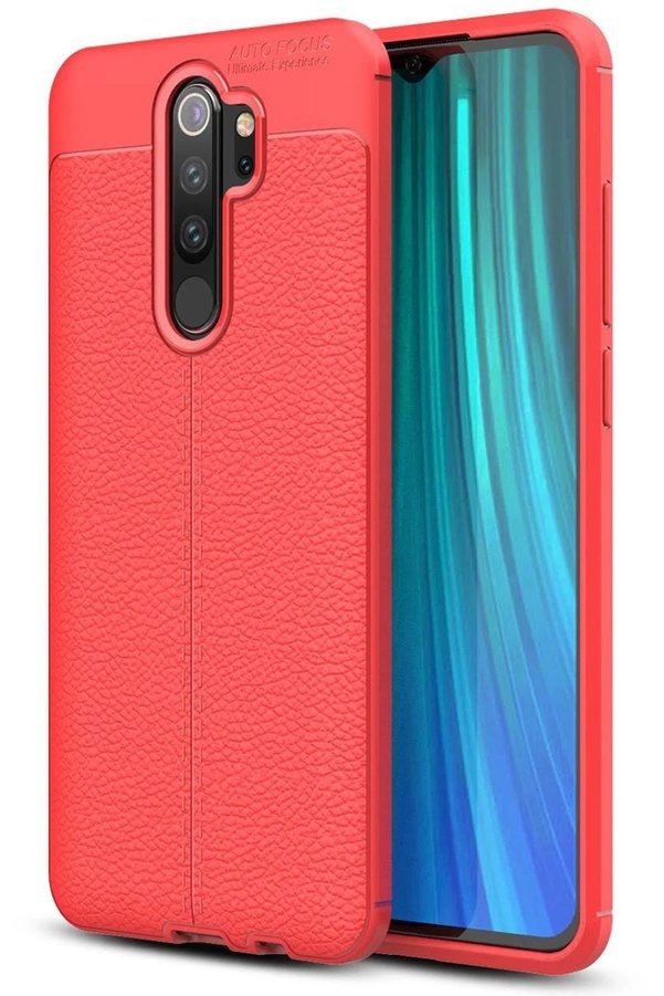 CepteToptan Xiaomi Redmi Note 8 Pro Kılıf Auto Focus Kapak - Kırmızı - DROPX1355-4523