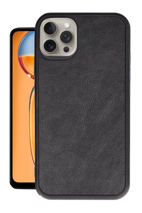 CepteToptan iPhone 14 Pro Kılıf Aras Deri Kapak - Siyah - DROPX9380-2702