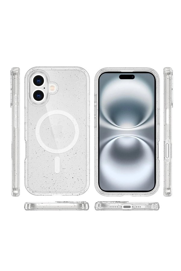 İphone 16 Plus Kılıf Glow Magsafe Kapak - Şeffaf - Dropx1078-2310