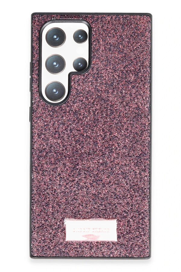 CepteToptan Samsung Galaxy S23 Ultra Bright Simli Kapak - Derin Mor - DROPX2829-4864
