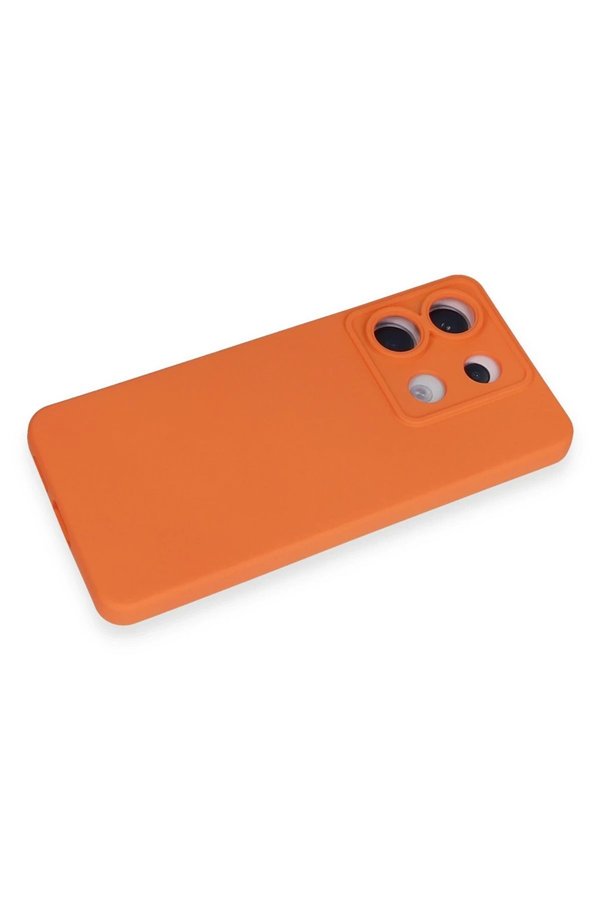 Xi̇aomi̇ Redmi̇ Note 13 Pro 5G Kılıf Nano İçi̇ Kadi̇fe Si̇li̇kon - Turuncu - Dropx8414-9129