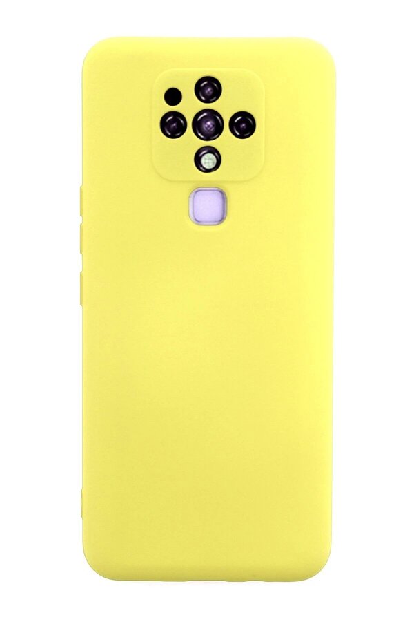 CepteToptan Tecno Camon 16 Kılıf Nano içi Kadife Silikon - Sarı - DROPX6441-1697